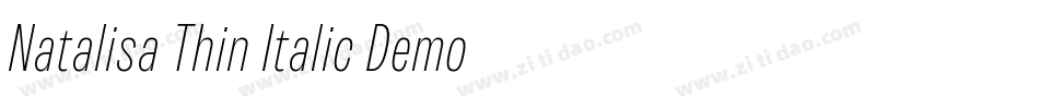 Natalisa Thin Italic Demo字体转换